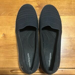 Keds Grasshoppers Blaise wedge stripe black size 8